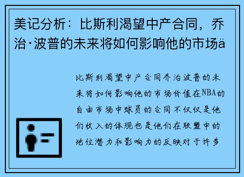 美记分析：比斯利渴望中产合同，乔治·波普的未来将如何影响他的市场价值？